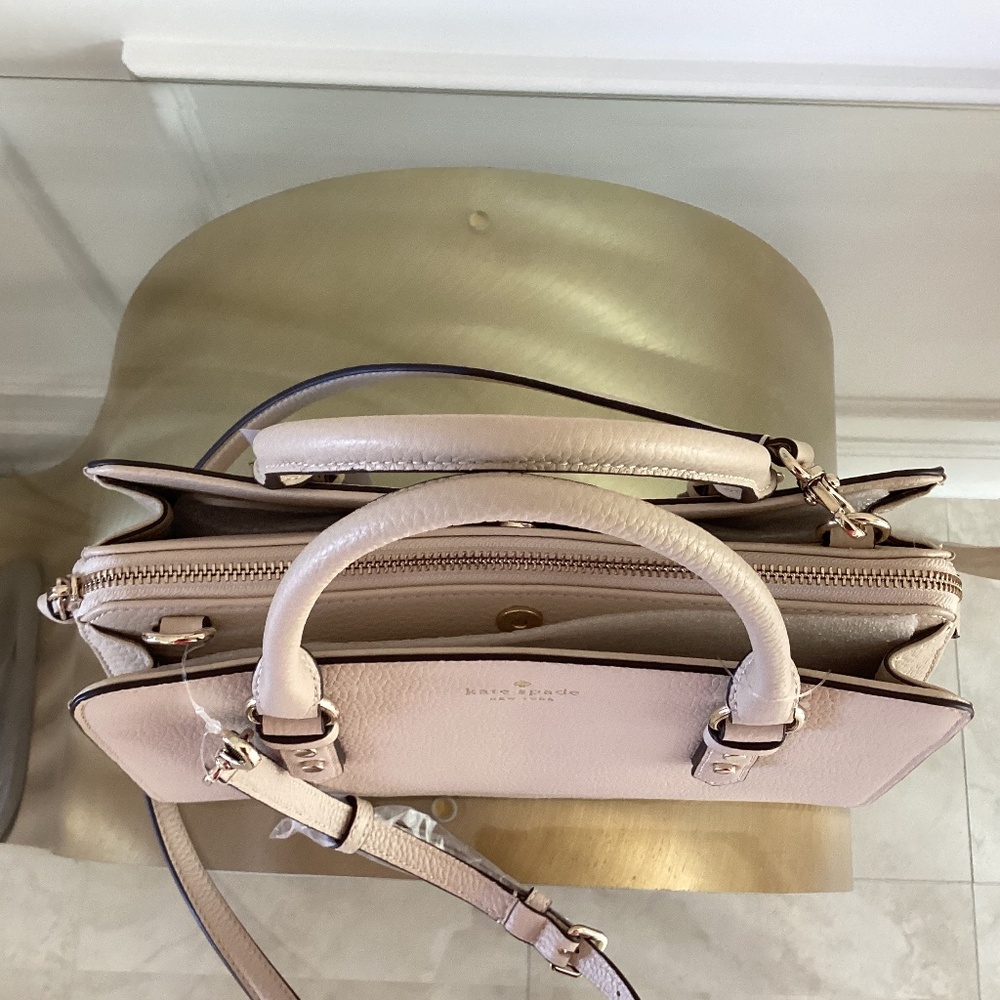 Kate Spade NY Mulberry Street Lise Satchel Crossbody Purse Bag Pebbled Leather - Picture 5 of 16